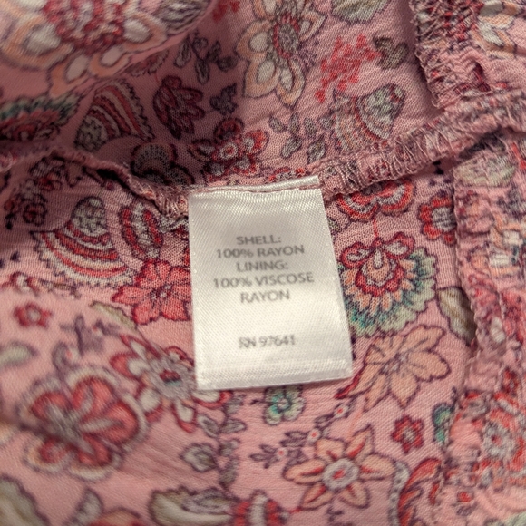 NWT J. Jill Pink w/Scattered Multicolor Flowers Sleeveless V-Neck Maxi Dress XL - Picture 12 of 12